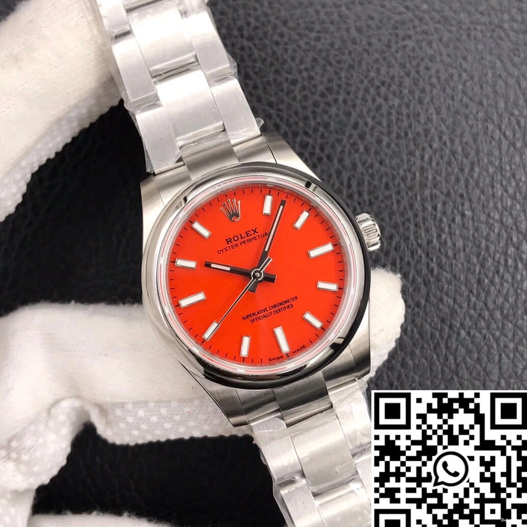 M277200-0008 31MM Oyster Coral EW Rolex Red Factory Perpetual 1297 Dial WrinkleFree 0708